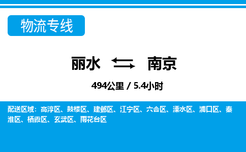 丽水到南京物流专线-丽水至南京货运公司