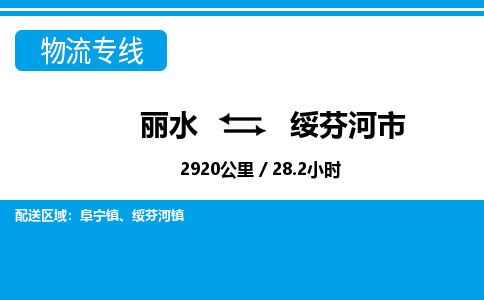 丽水到绥芬河市物流专线-丽水至绥芬河市货运公司