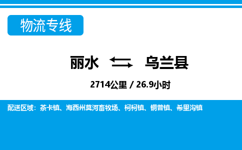 丽水到乌兰县物流专线-丽水至乌兰县货运公司