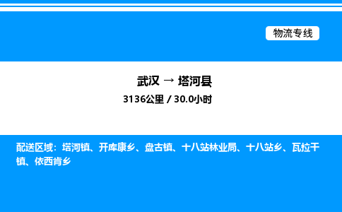 武汉到塔河县物流专线-武汉至塔河县货运公司