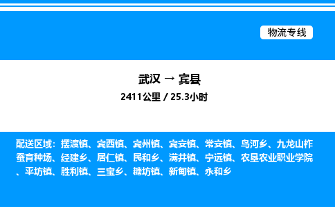 武汉到宾县物流专线-武汉至宾县货运公司