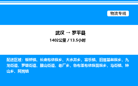 武汉到罗平县物流专线-武汉至罗平县货运公司