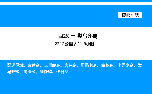 武汉到类乌齐县物流专线-武汉至类乌齐县货运公司