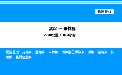 武汉到米林县物流专线-武汉至米林县货运公司