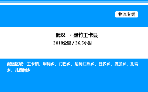 武汉到墨竹工卡县物流专线-武汉至墨竹工卡县货运公司