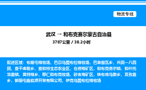 武汉到和布克赛尔县物流专线-武汉至和布克赛尔县货运公司